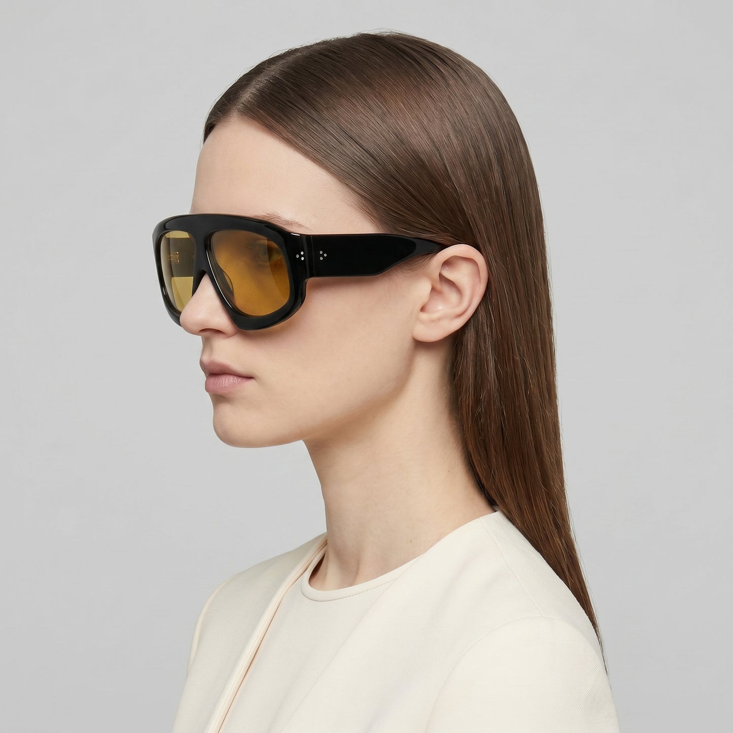 Oversized Yellow Tinted Sunglasses