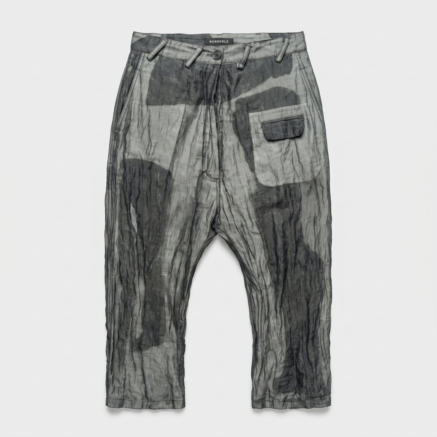 Abstract Print Cropped Trousers