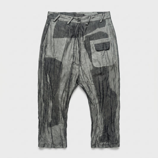 Abstract Print Cropped Trousers