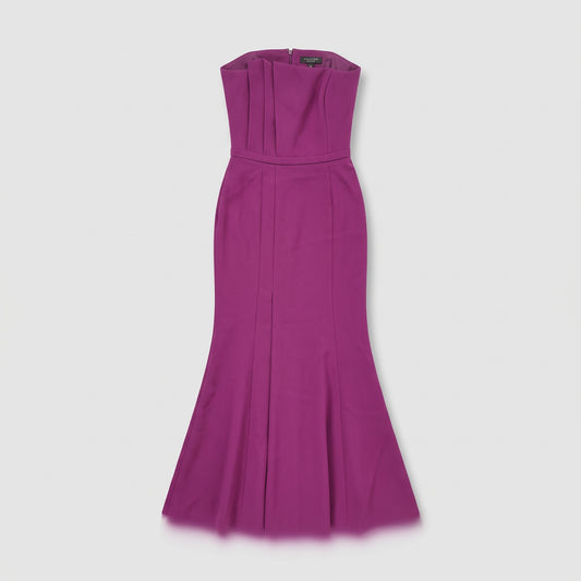 Strapless Pleated Evening Mermaid Gown