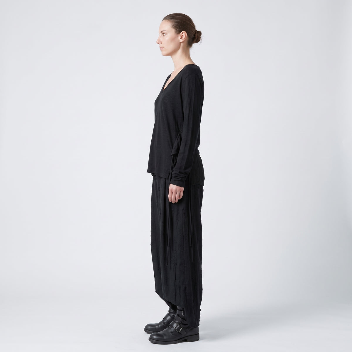 V-Neck Layered Side-Tie Top