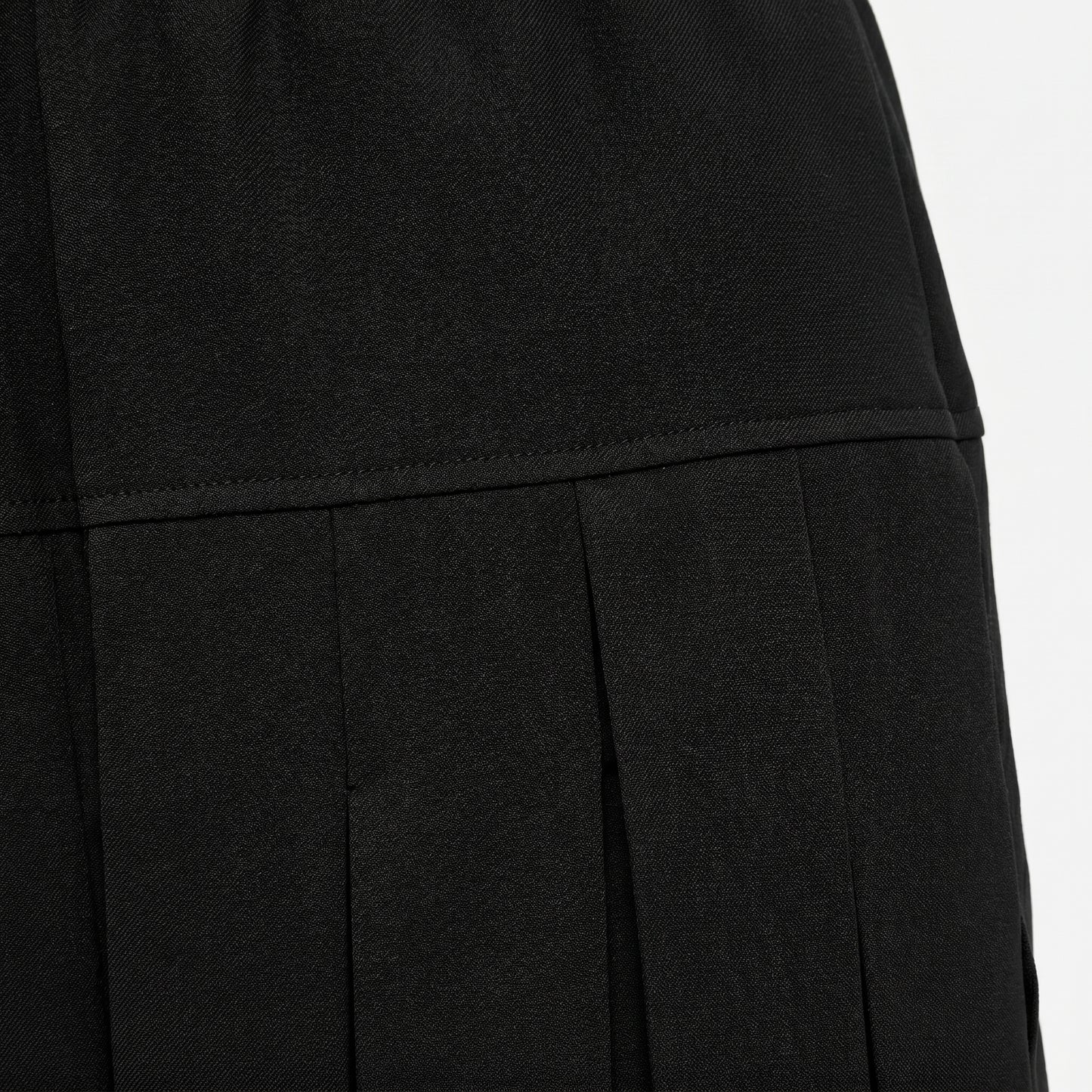 Tiered Pleated Wide-Leg Trousers
