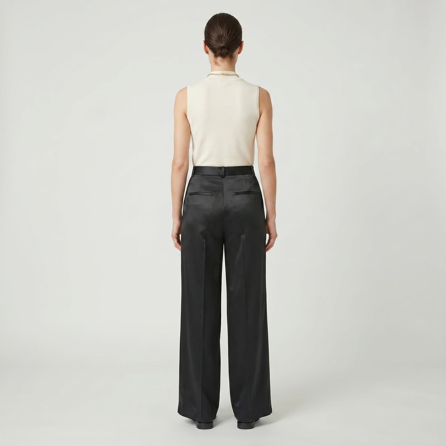 Lanai Satin Wide-Leg Trousers