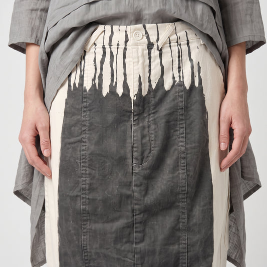 Abstract Paint Splatter Skirt