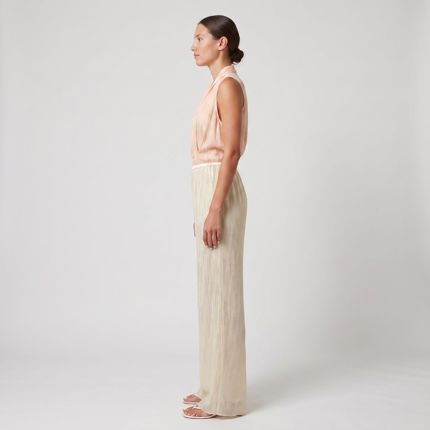 Shimmering Wide Leg Lounge Trousers