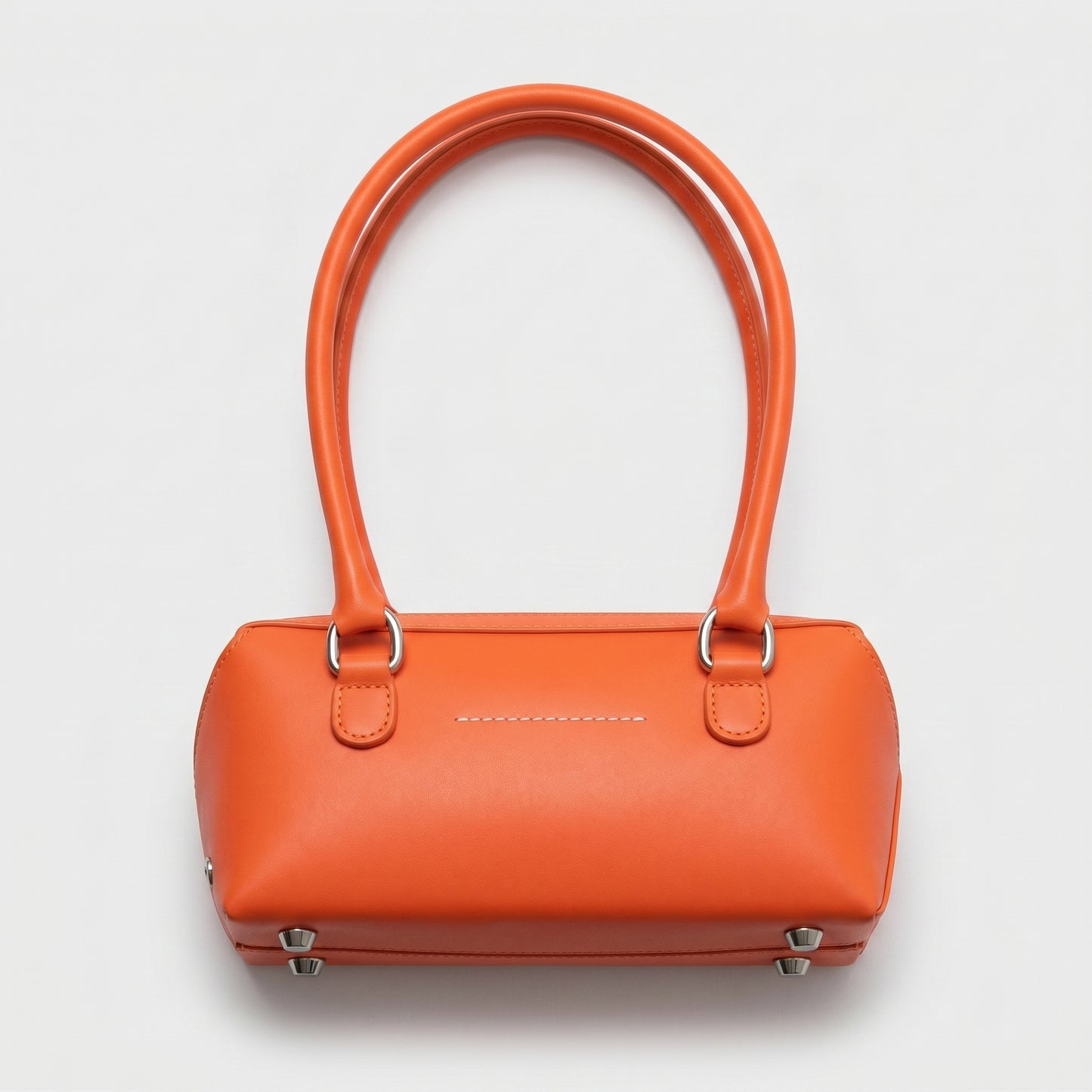 Vibrant Orange Barrel Shoulder Bag