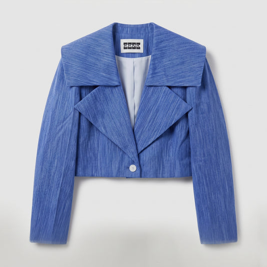 Structured Cropped Lapel Jacket