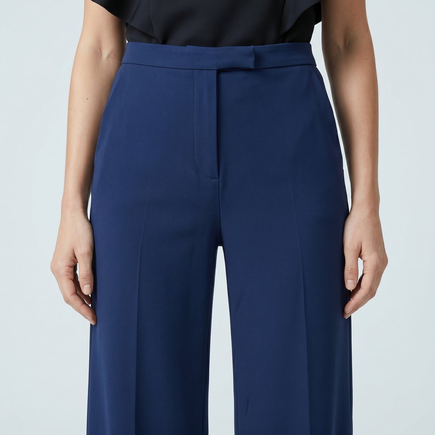 Denton Wide Leg Navy Trousers
