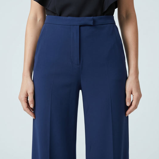 Denton Wide Leg Navy Trousers