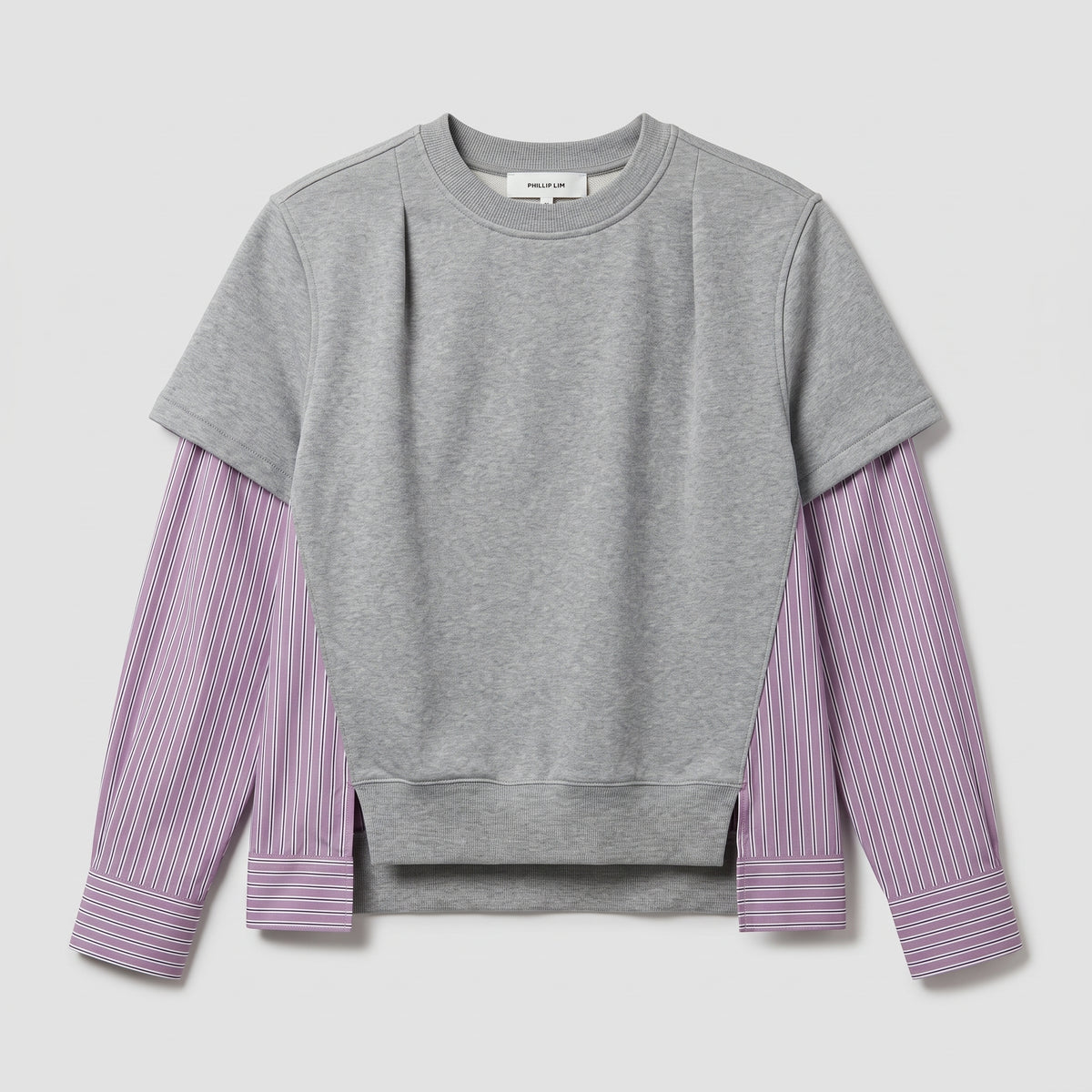 Layered Mixed Media Sweatshirt