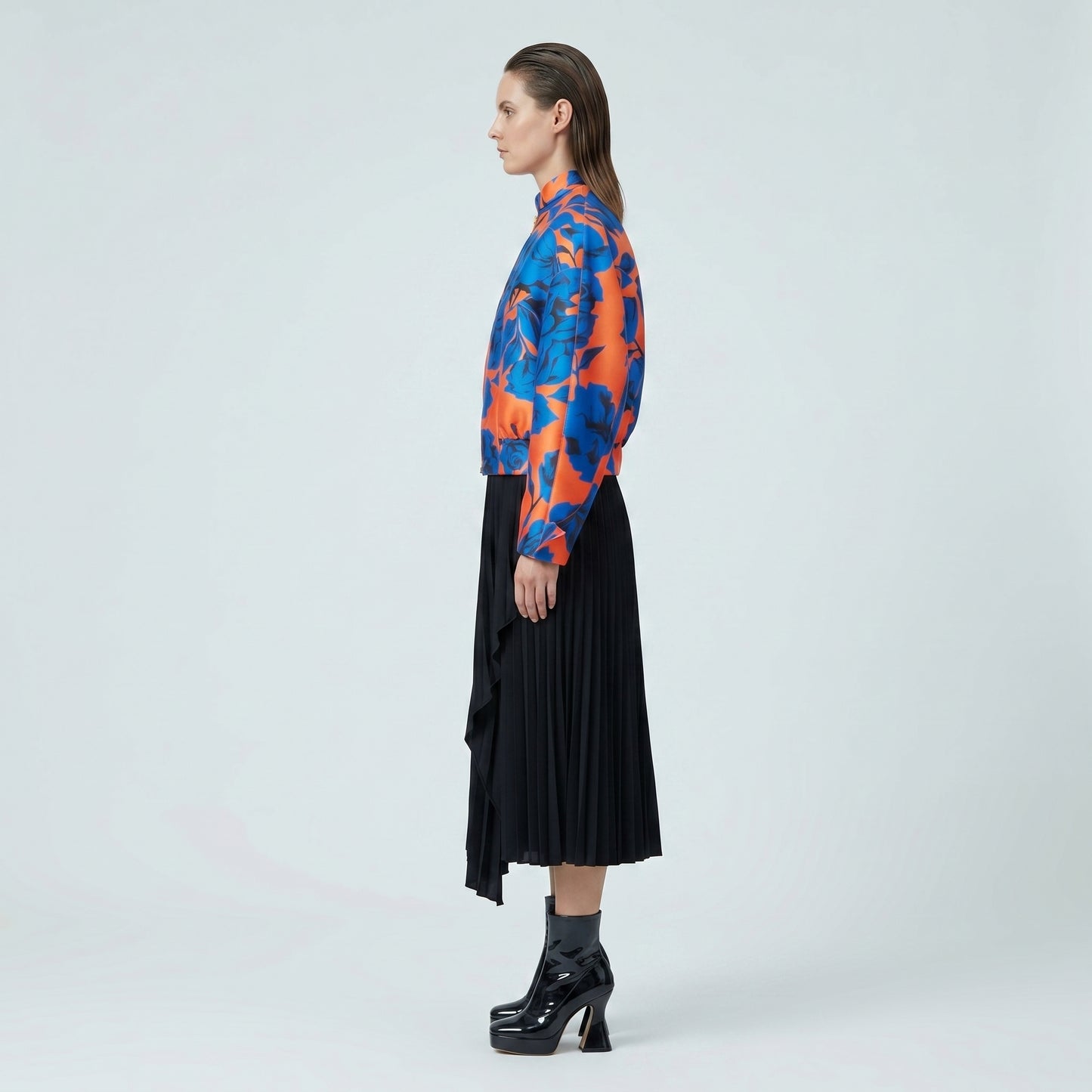 Floral Print Bomber Jacket