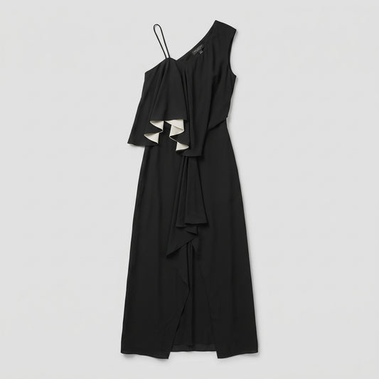 Asymmetric Ruffled One-Shoulder Dress