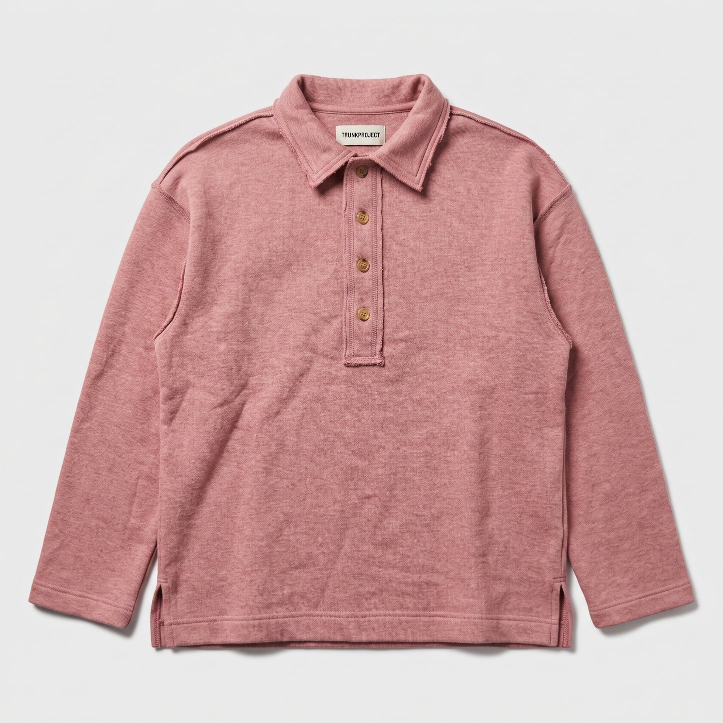 Dusty Rose Buttoned Polo Shirt
