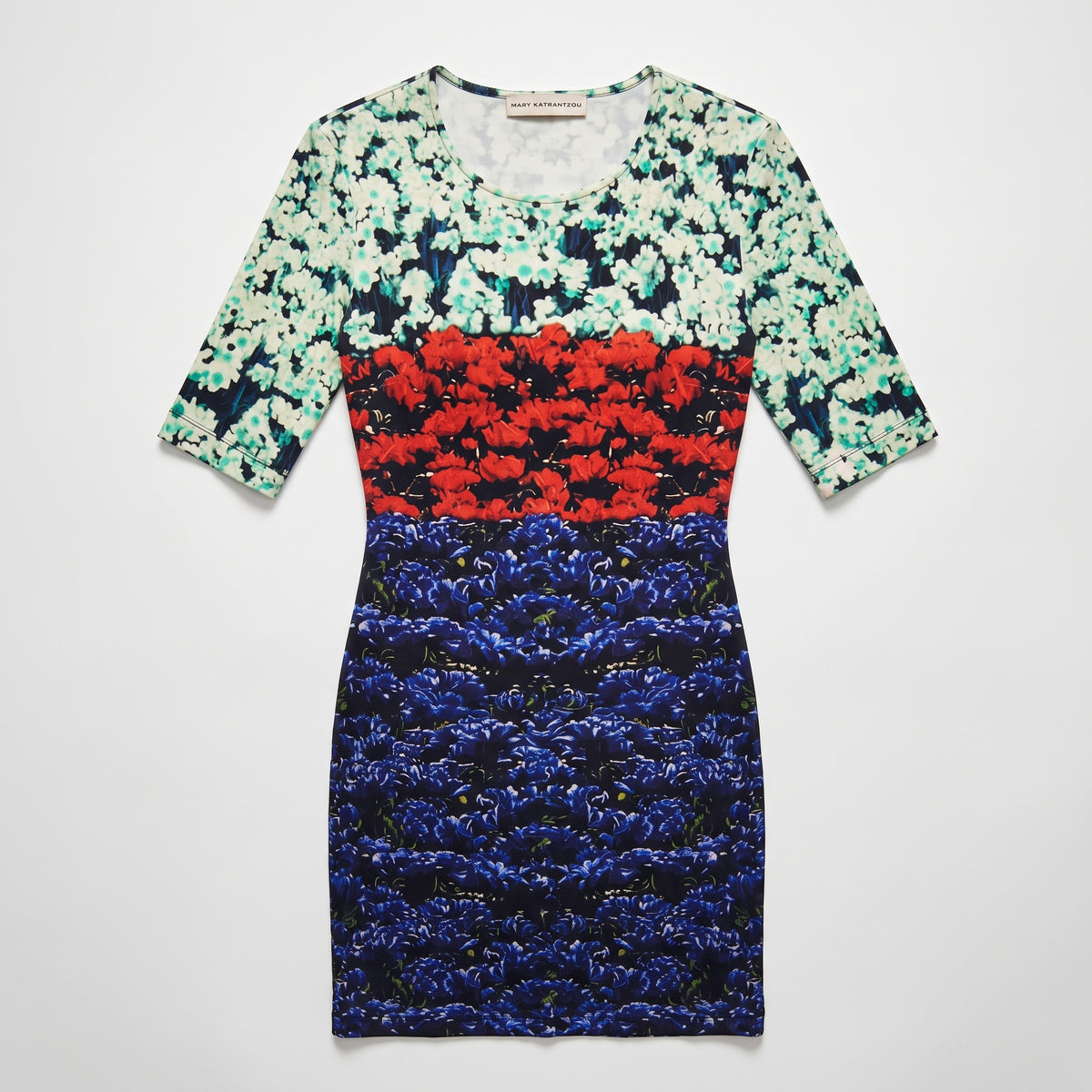 Vibrant Floral Print Mini Dress