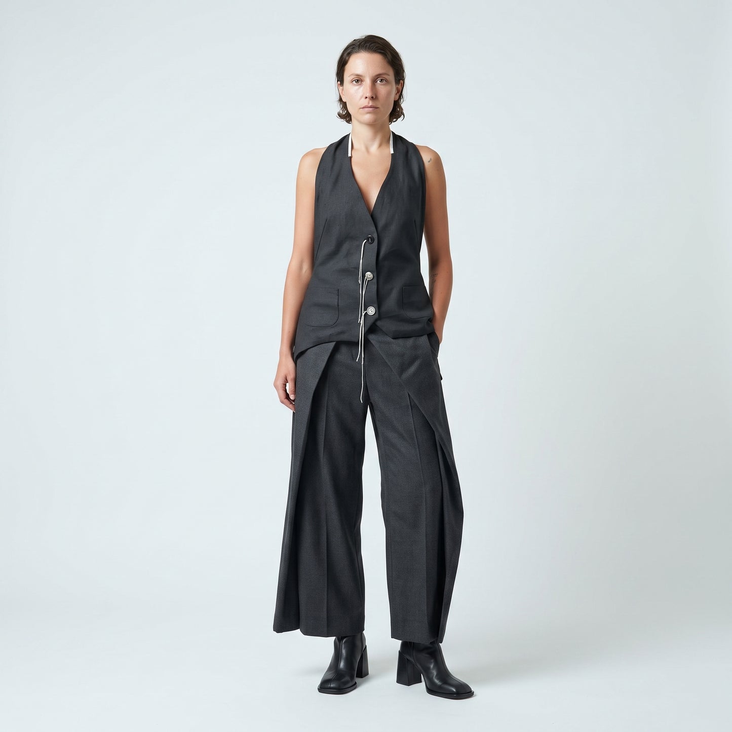 Tailored Halter Neck Vest