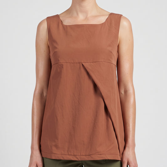 Sleeveless Minimalist Draped Top