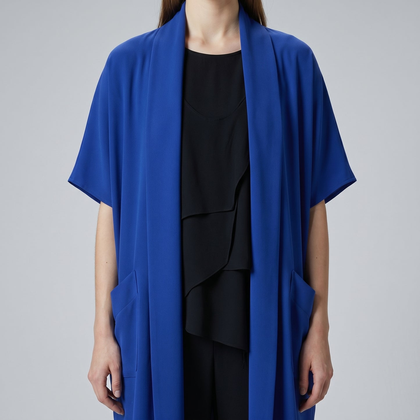 Cobalt Blue Structured Kimono Jacket