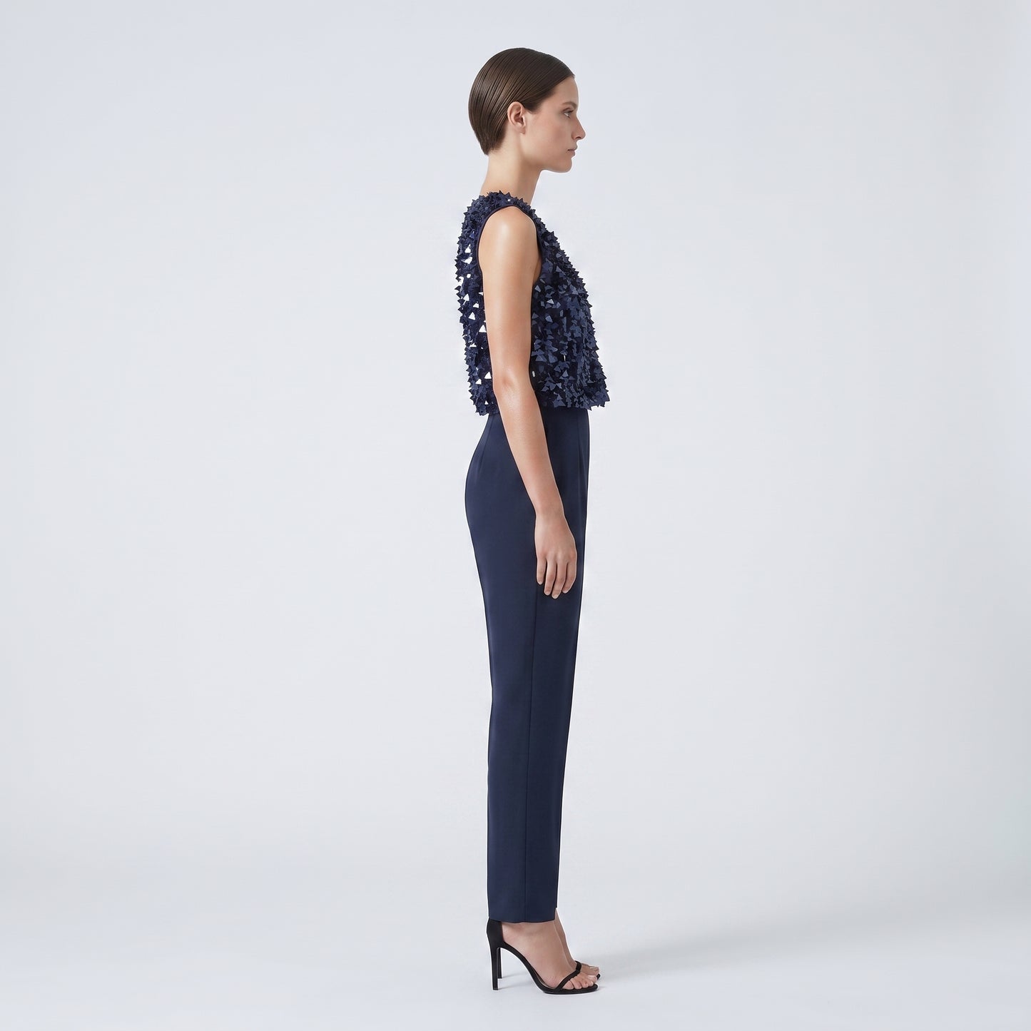 Embellished Navy Evening Jumpsuit