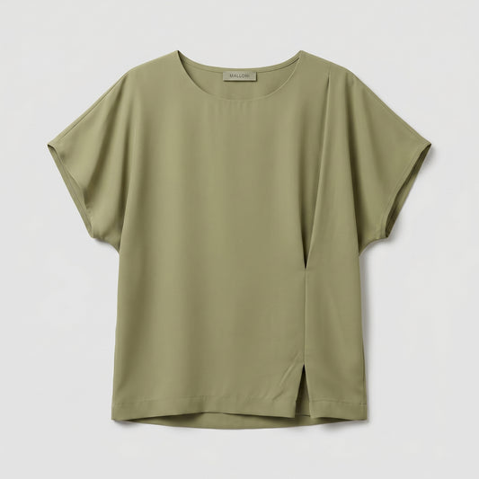 Sage Green Asymmetric Blouse