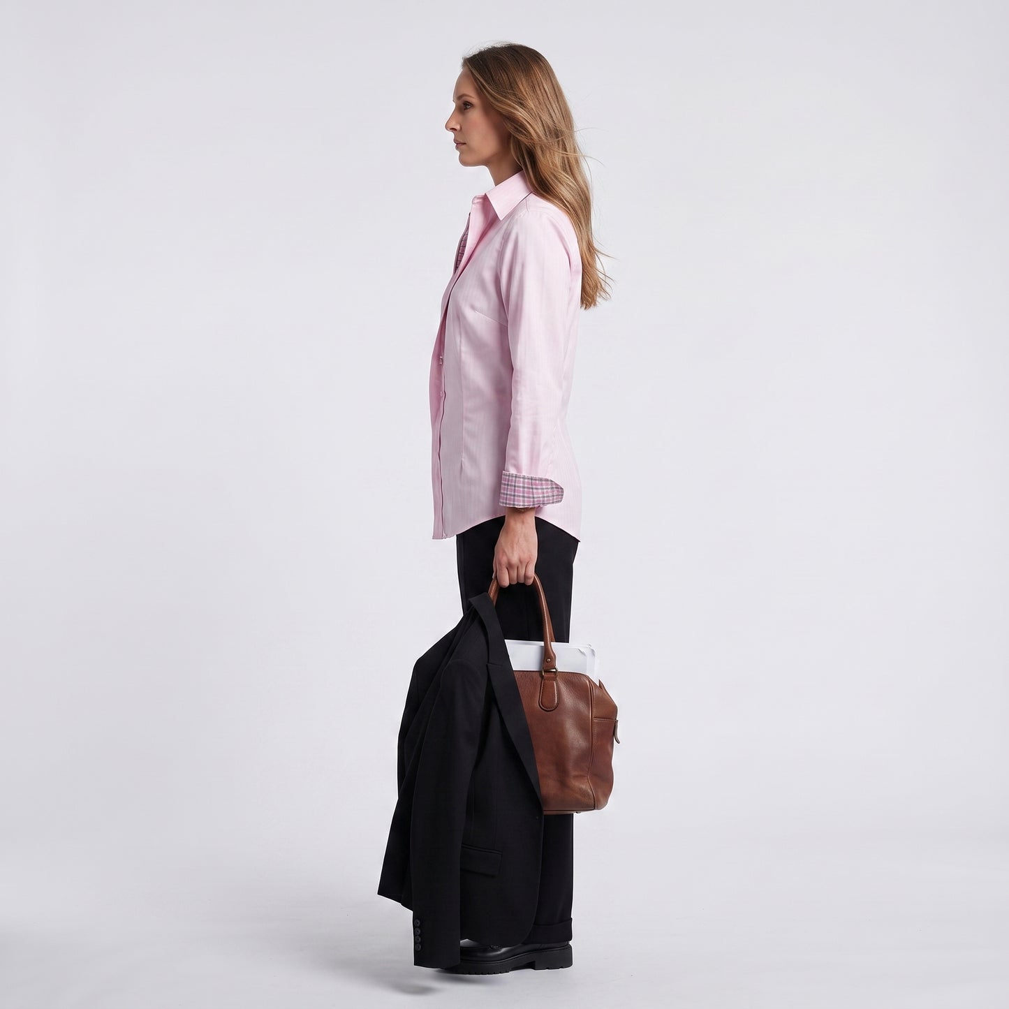 Tailored Pink Cotton Button-Down