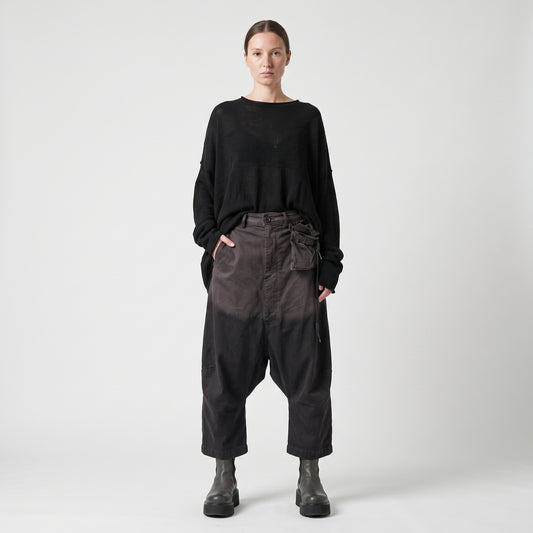 Utility Cargo Drop Crotch Trousers