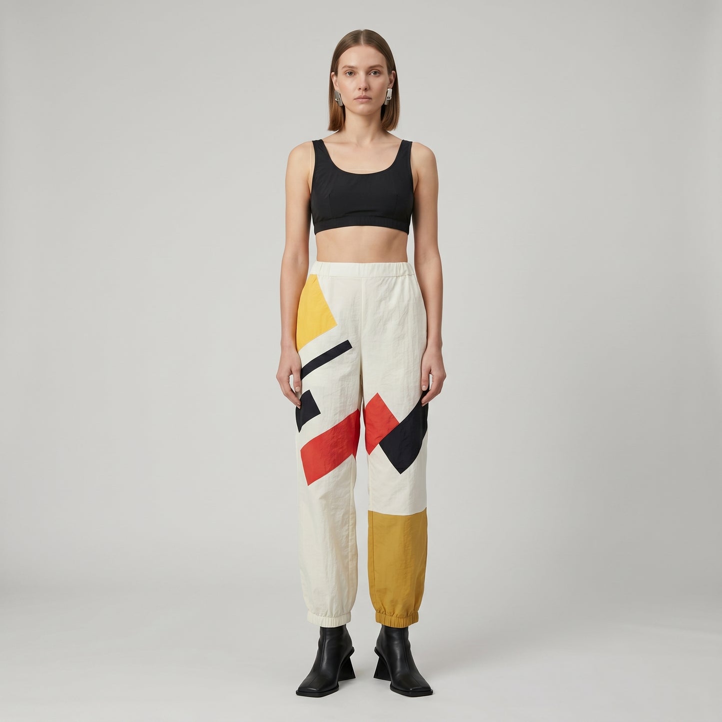 Abstract Geometric Jogger Trousers