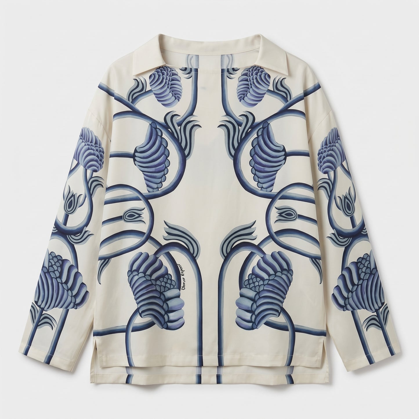 Floral Print Collared Shirt