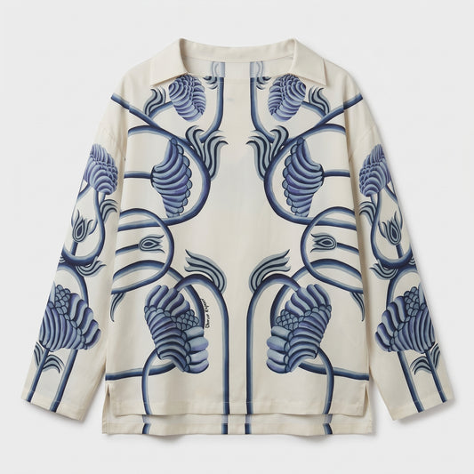 Floral Print Collared Shirt
