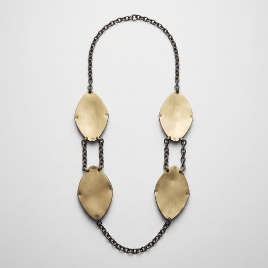 Artisan Gold Stone Statement Necklace