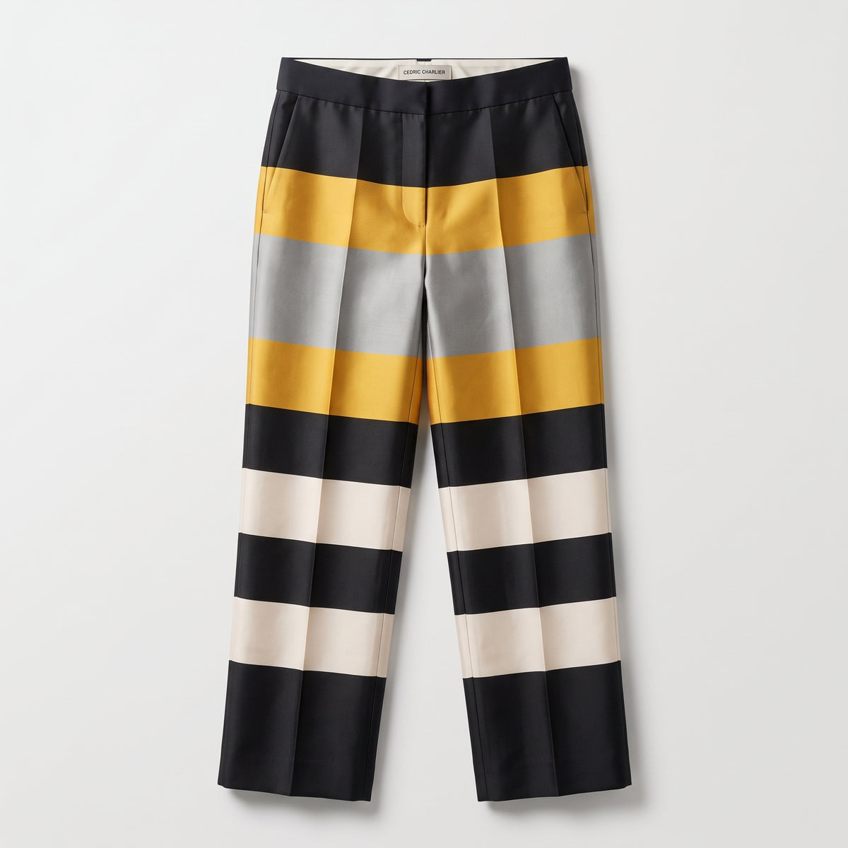 Bold Striped Tailored Trousers