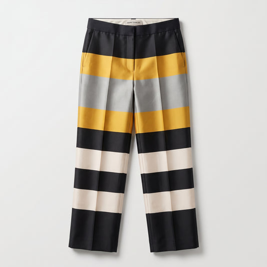 Bold Striped Tailored Trousers