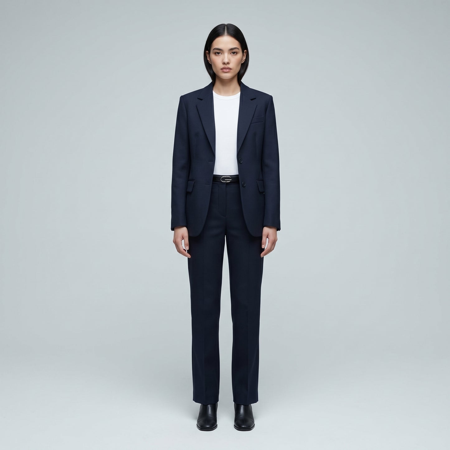 Tailored High-Rise Slim Trousers