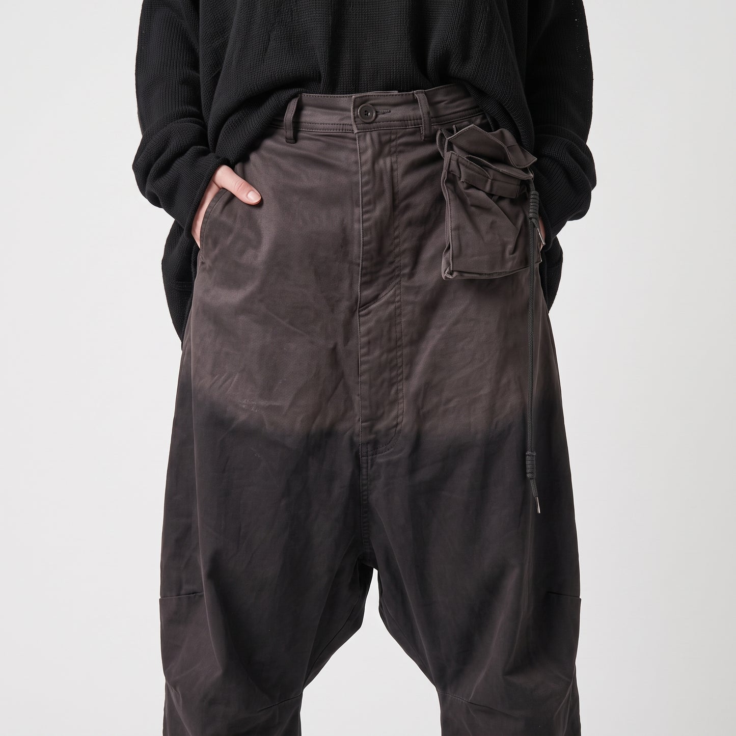 Utility Cargo Drop Crotch Trousers