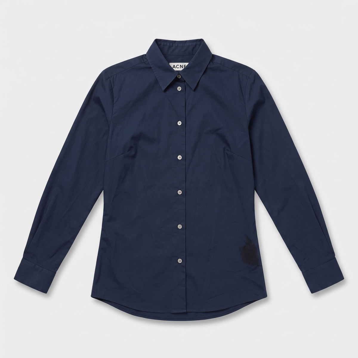 Classic Navy Tailored Cotton Shirt