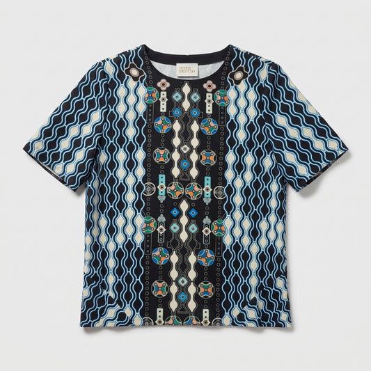 Graphic Print Short Sleeve Top