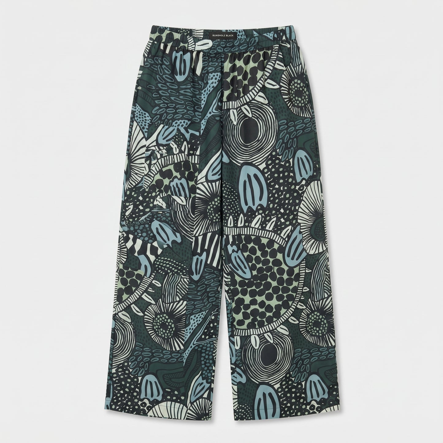Abstract Print Wide Leg Trousers