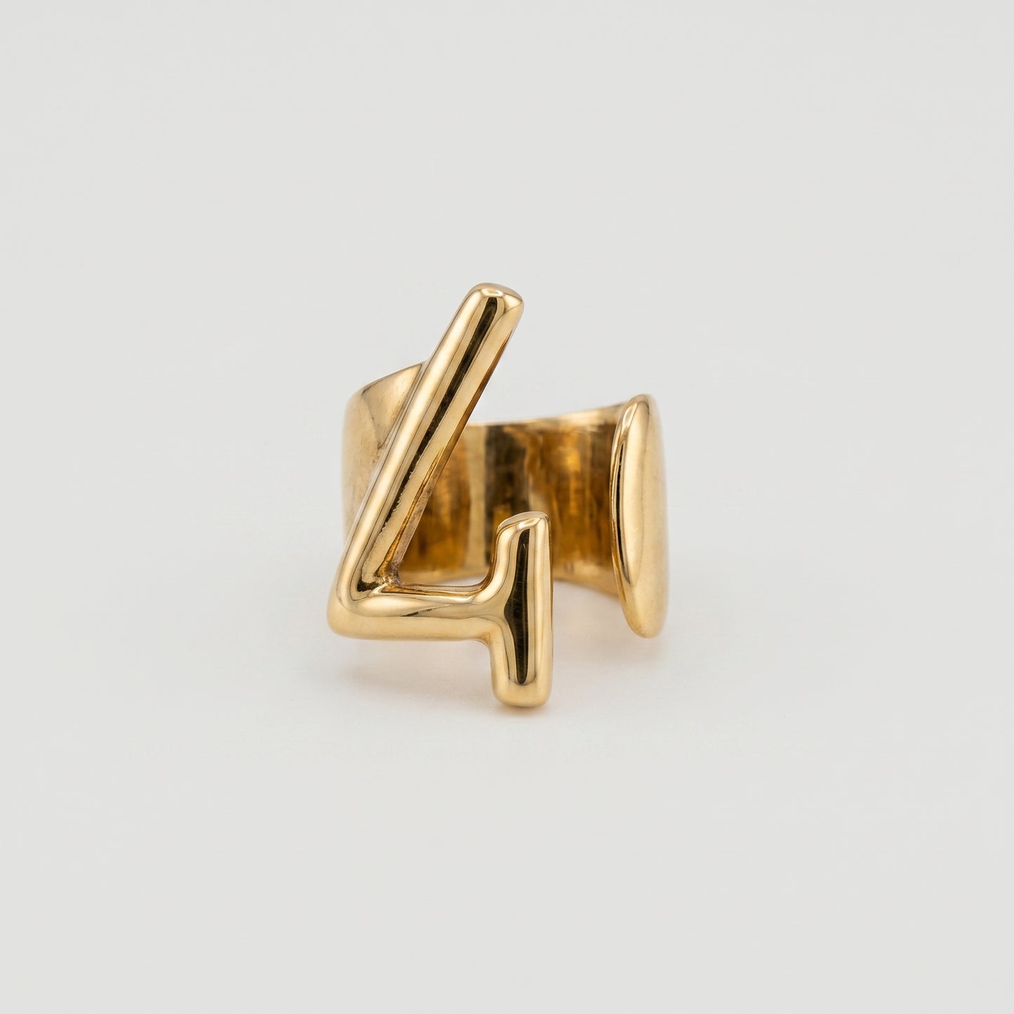 Sculptural Gold Number Ring