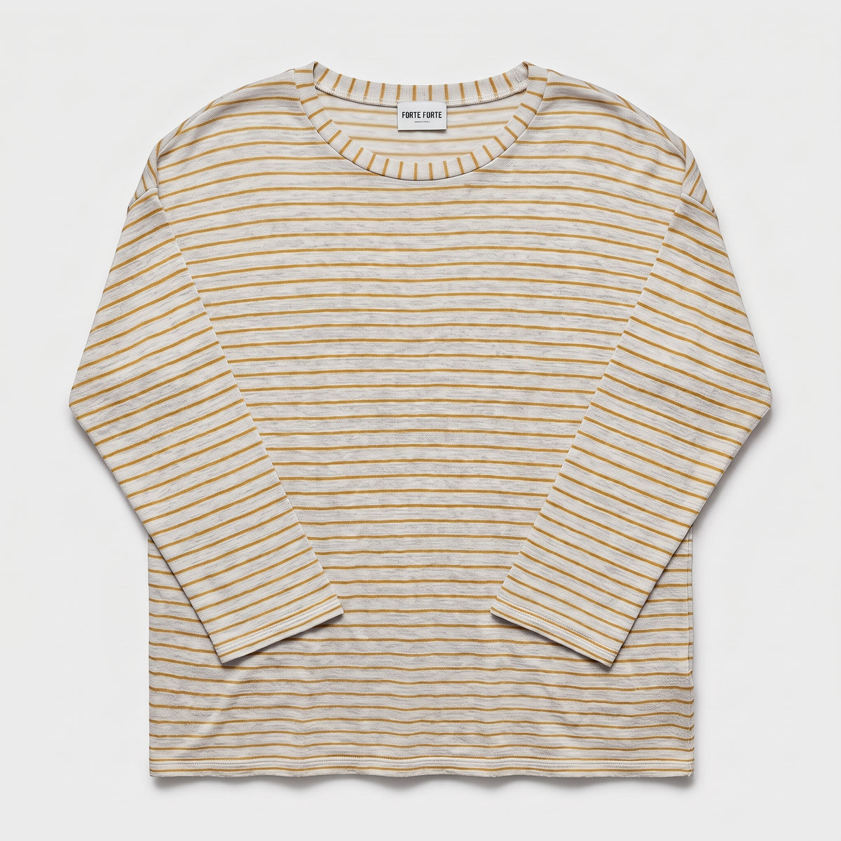 Relaxed Striped Cotton Long-Sleeve Top