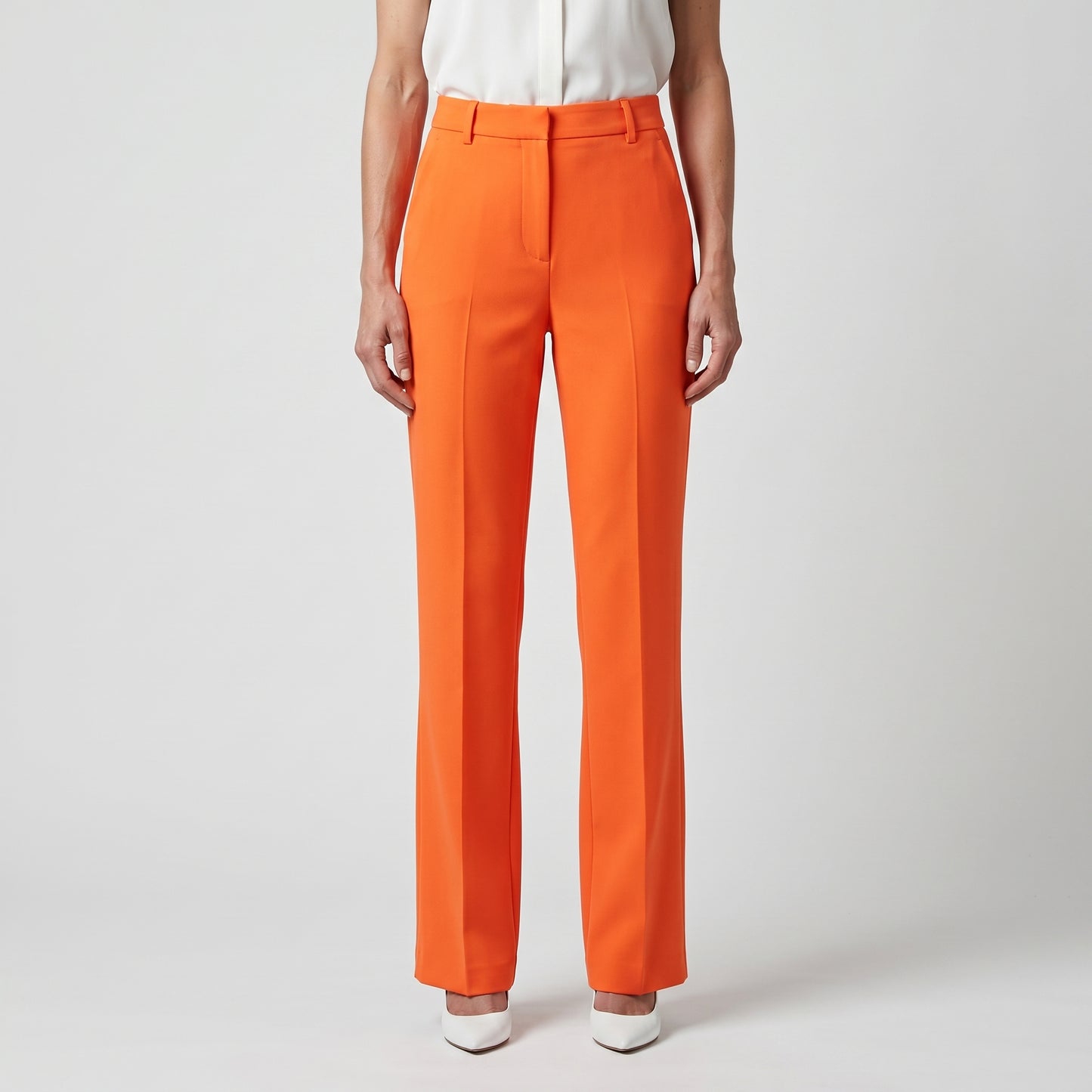 Vibrant Orange Tailored Trousers