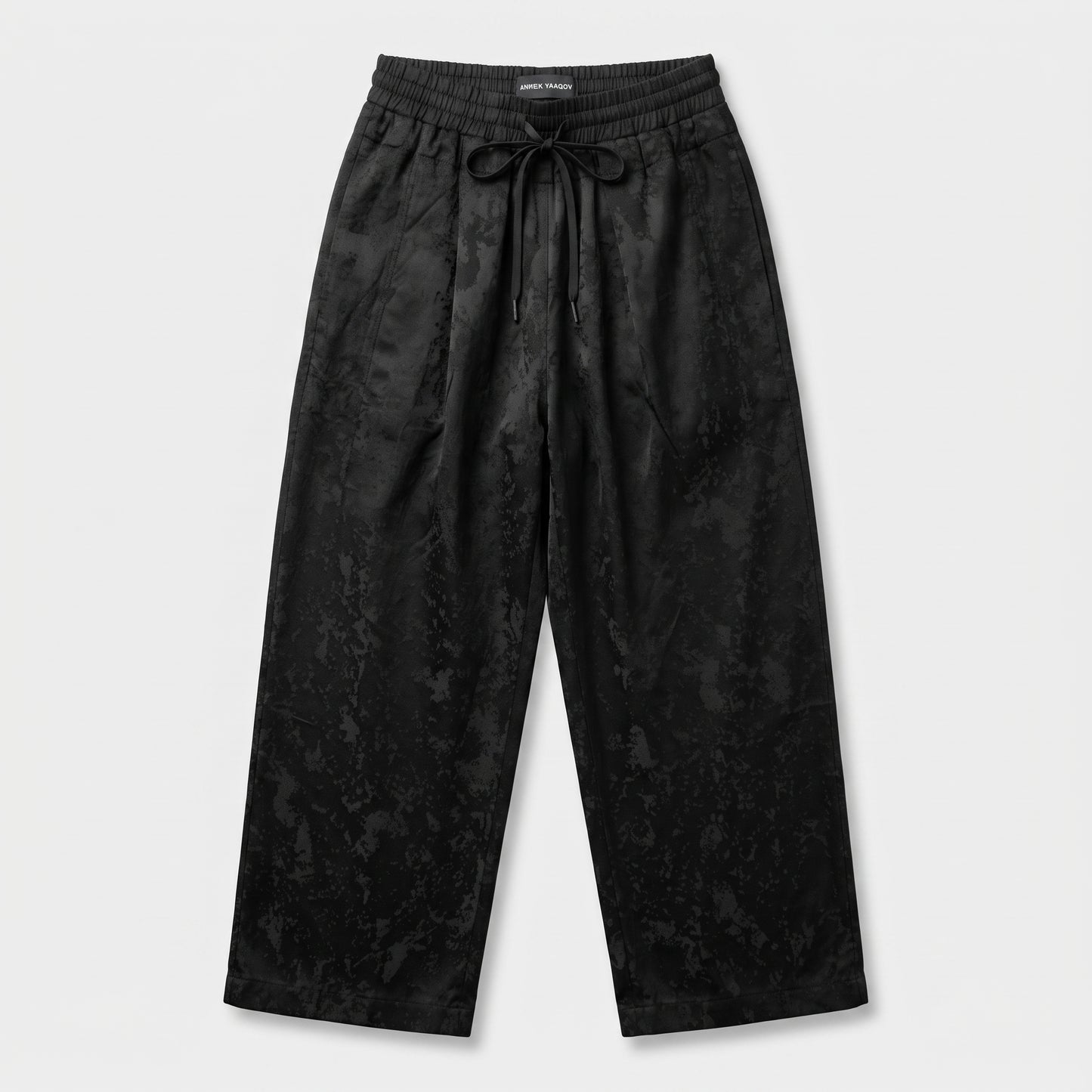 Textured Drawstring Relaxed Trousers