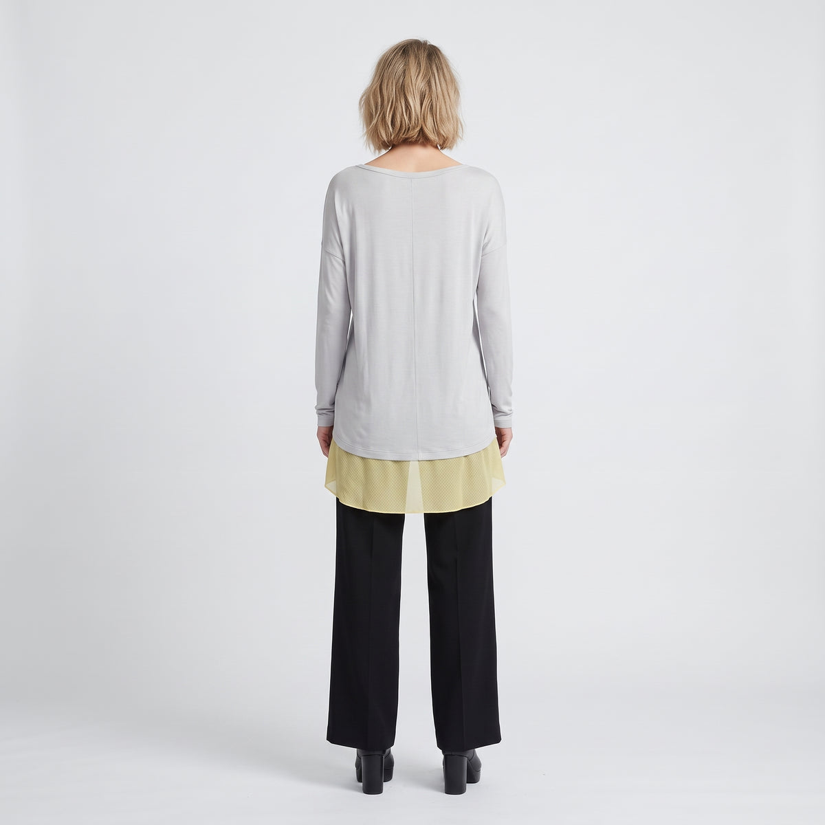 Layered Hem Long Sleeve Top
