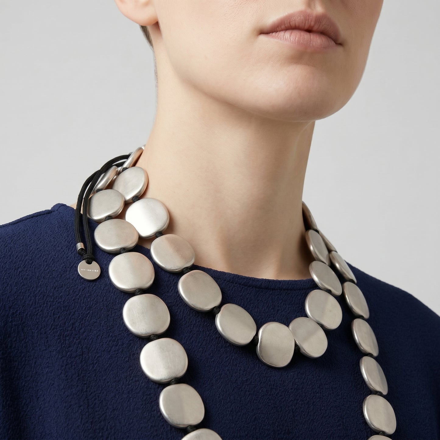 Double Layered Disc Necklace