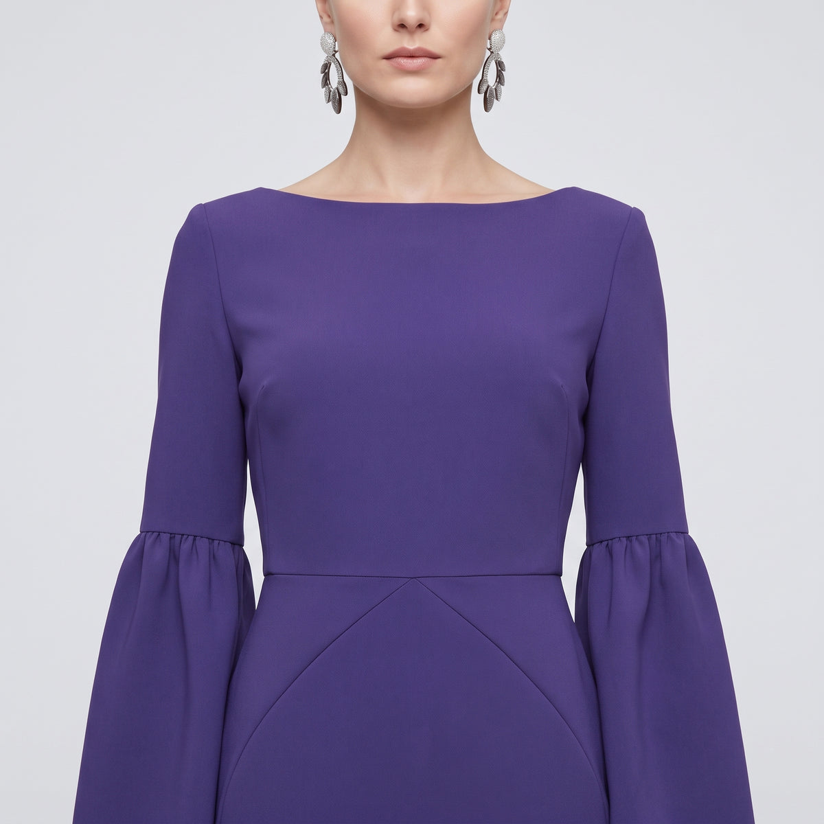 Elegant Bell-Sleeve Sheath Dress