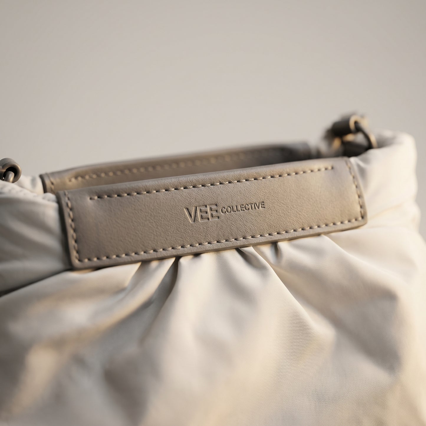 Minimalist Grey Padded Clutch