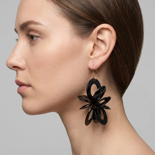 Sculptural Petal Statement Earrings