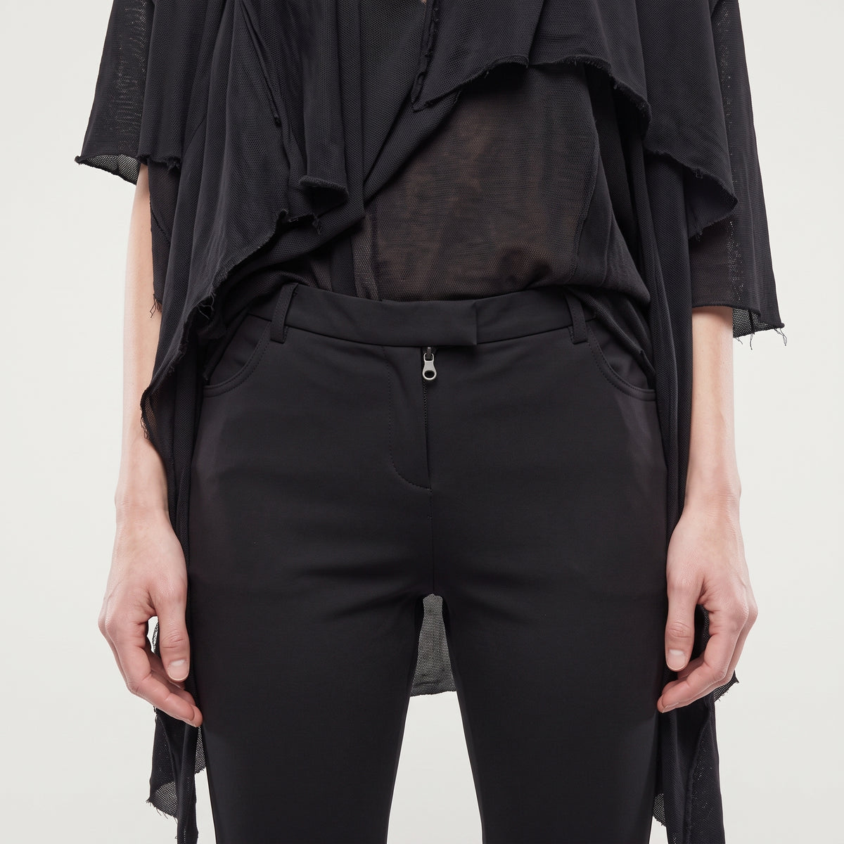 Tailored Black Slim Trousers