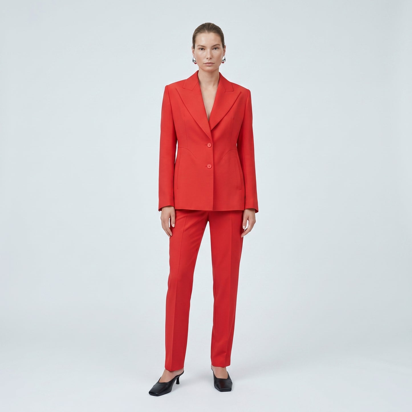 Tailored Hourglass Red Blazer