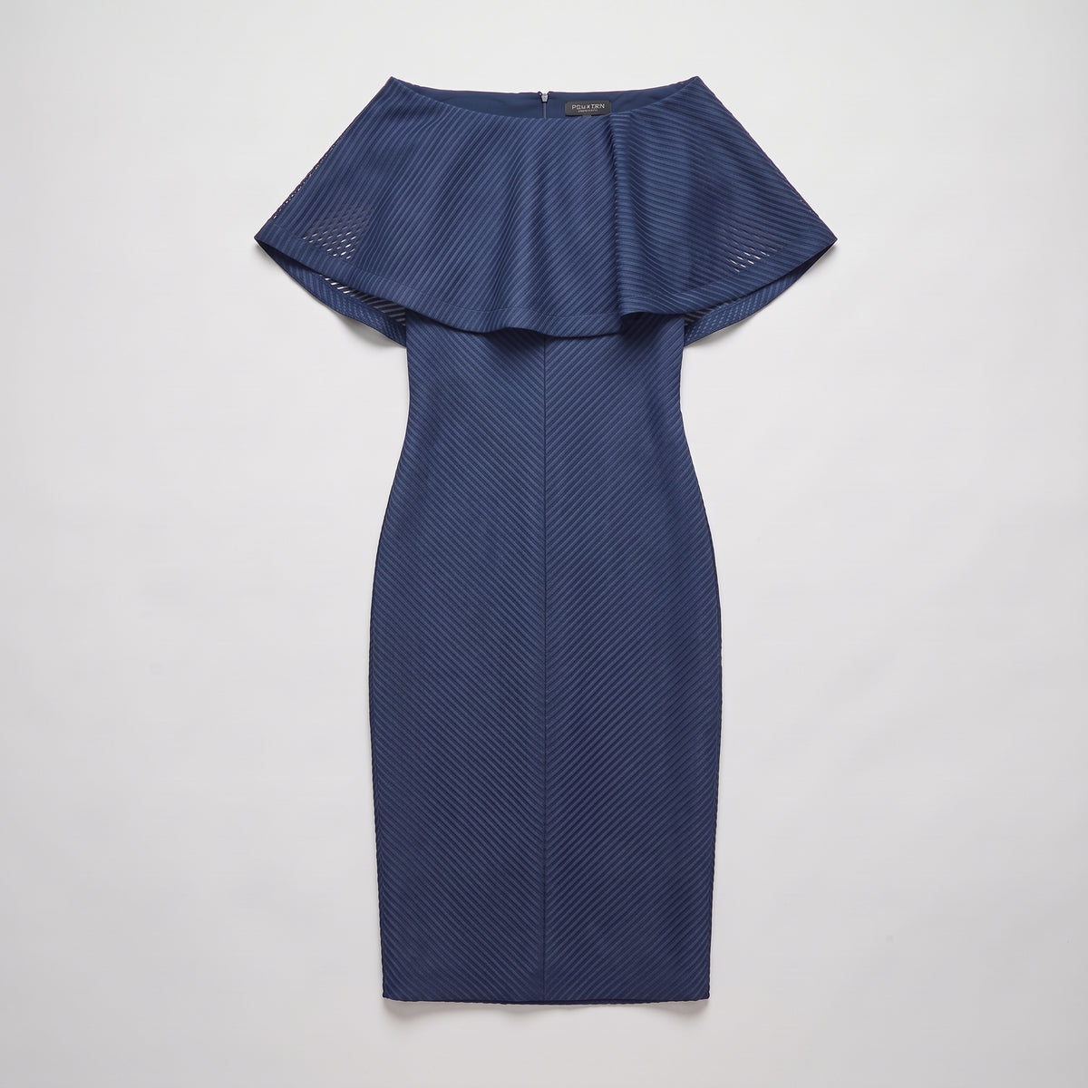 Off-Shoulder Ruffle Sheath Dress