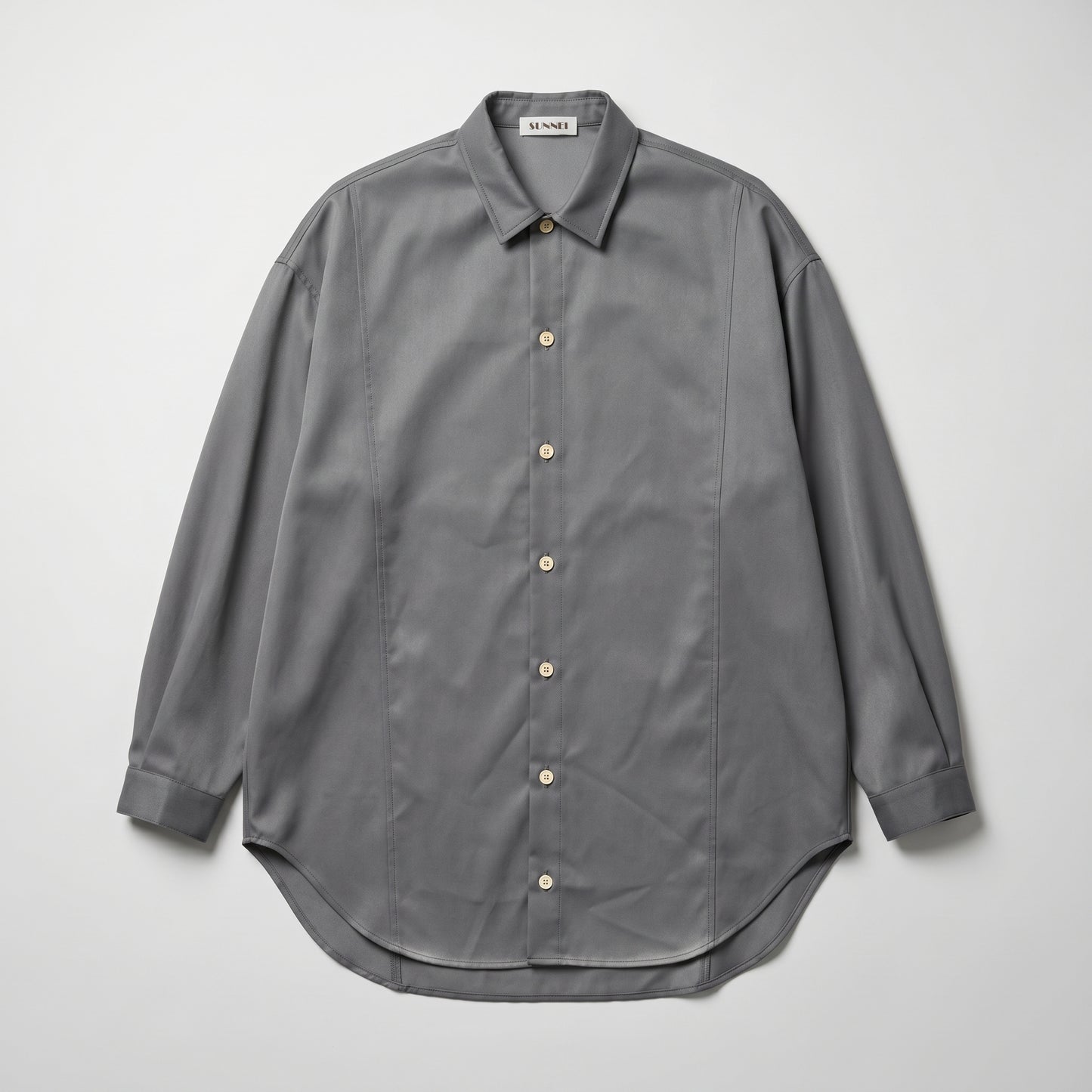 Minimalist Grey Button Down Shirt