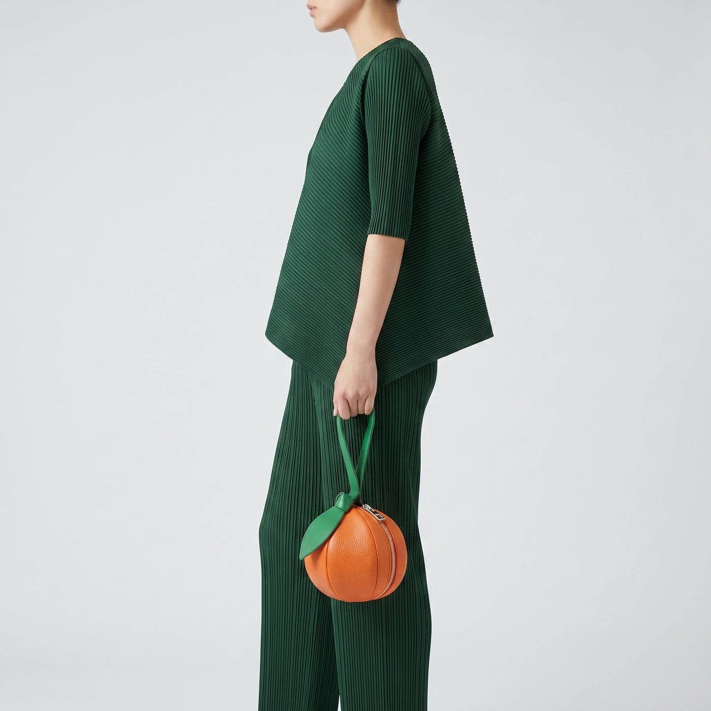 Citrus Shaped Leather Wristlet